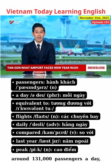 Học tiếng Anh - Vietnam Today Learning English - Episode 191 #VietnamToday #vietnamtodaylearningenglish #luyennghetienganh #hoctienganh #english