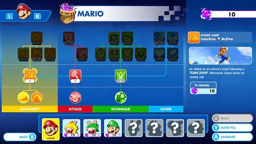 Skill Tree - Mario   Rabbids Kingdom Battle Walkthrough