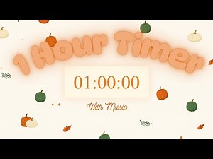 🎃 1 Hour Cute and Cozy Timer | With Lo-Fi Music | Aesthetic Autumn Pumpkin Animation