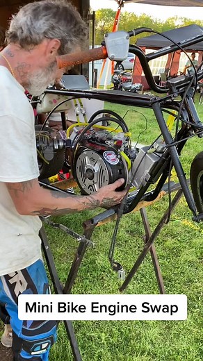 Mini Bike Engine Swap - Drag Minibike Racing