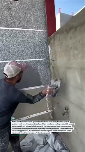 Exterior Wall Texture Finishing Process #StuccoUSA #WallFinishing #ConstructionPro