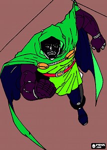 Dr. Doom coloring page, printable Dr. Doom
