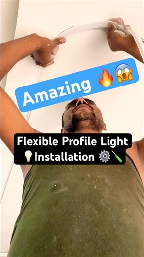 Flexible Profile Light Installation | LED Strip Profile Lighting Ideas 💡#shorts