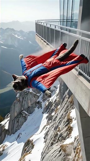 This AI Cat Went Wingsuit Flying and its's Insane