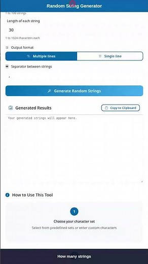 Random String Generator Online #Shorts