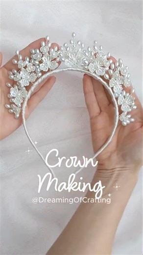Pearl Flower Crown Making Process #diy #handmade #hairaccessories