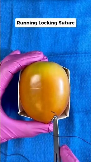 Running Locking Suture Technique 🪡 #clinicalskills #medicaleducation #howtostitch #shorts