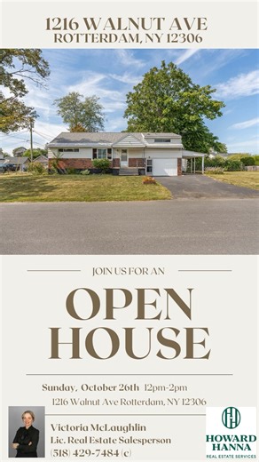 🚨 TODAY! OPEN HOUSE IN ROTTERDAM! 🚨 📍 1216 Walnut Ave, Rotterdam NY 🕛 12PM–2PM Looking for a move-in ready home in Rotterdam that’s been fully updated and priced to sell? This one has it ALL 👇 ✨ $10,000 PRICE DROP! ✨ Brand new full bathroom another updated bath ✨ 500 sq ft bonus living space finished basement ✨ Central Air 200-amp electrical (generator ready) ✨ Roof (5 yrs) Windows (under 5 yrs) w/ Lifetime Transferable Warranty ✨ Modern kitchen appliances (all 1 yr old!) ✨ Huge side yard w