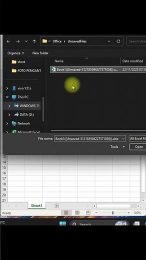 Forgot to Save in Excel? Here's How to Find the Lost File! #excel #exceltips #exceltricks