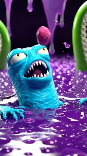 Alien Tongue vs Predator: Gross Macro Gel Showdown! #CGI #Macro #Alien