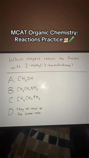 MCAT Chef 👨🏽‍🍳 on Instagram: "mcat organic chem question of the day pt. 508757675 #mcat #premed #mcatprep #premedlife #medschool"