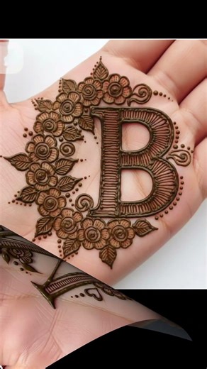 Chand Moon 🌙 Name first letter mehndi design 2026