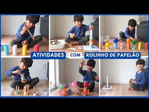 Atividades com Rolinhos de Papelão / ATIVIDADES de Cores e Números / Coordenação Motora Fina