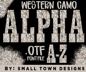 Western CAMO TYPEABLE OTF Font- Type Your Designs - - Etsy Canada