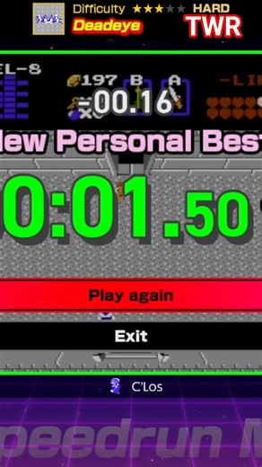 【𝗧𝗪𝗥】TLoZ Deadeye in 00:01.50 by C'Los but with SSF2 Remix Theme (NWC: NES Edition)