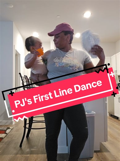 PJ's First Time Line Dance #linedance #wherethemfansatchallenge #fyp #pjandmommy #mothersoftiktok #toddlersoftiktok