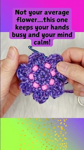🌞Crochet Fidget Keychain with Pony Beads for Anxiety & Stress Relief