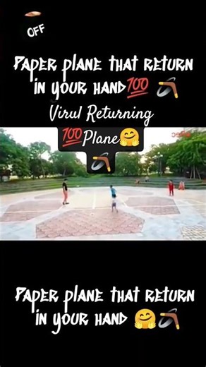 Easy Returning boomerang Paper plan 💯🤗🪃, Virul paper craft #shorts