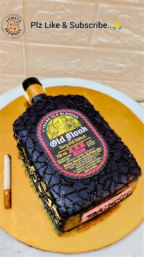 Old monk Cake #birthday #shorts #trending #shortsfeed #cake