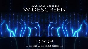 Abstract Blue Glowing Lines Digital Background Loop