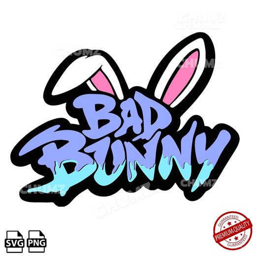 Bad Bunny Custom Logo, Hand Drawn SVG/PNG, High Resolution Sublimation Printable, Cricut Cut File, Benito Hand Drawn DTF - Etsy Australia