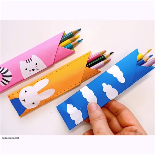 Very Easy Paper Origami Pencil Case😊 Mini Stationary Organizer | DIY Paper Pencil Pouch #fyp #shorts #paper #origami #papercraft #diy #diypaper #papercrafts #organizer #pencilcase #pouch #paperpencil #paperpencilcase #paperpencilbox #stationary #backtoschool #easyorigami #origamitutorial