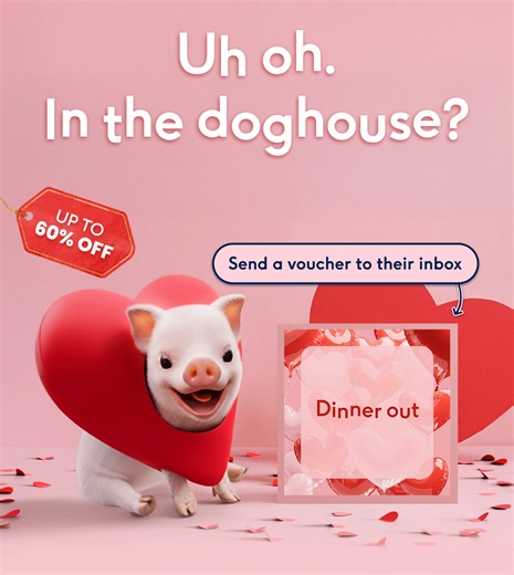 For those who are little more last-minute... we've got you. 💘 Save up to 60% on gifts vouchers and send straight to their inbox: https://bit.ly/46Lkvsn | Moonpig