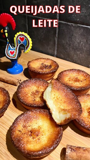 Sabrina Cacilhas | Fed by Sab on Instagram: "Queijadas de Leite  Traditional Portuguese dessert made with pantry staple ingredients. They are creamy on the inside and crispy on the outside! Click ➡️ @fedbysab for recipe in bio! #portugueserecipe #dessertrecipe #portuguesedessert #gamedaydessert #dessert"
