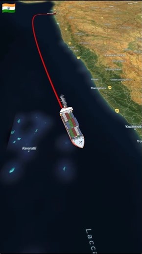 Mumbai to Chennai Full Container Ship Journey 🚢 | India Sea Route Adventure #ship #shipjourney#short