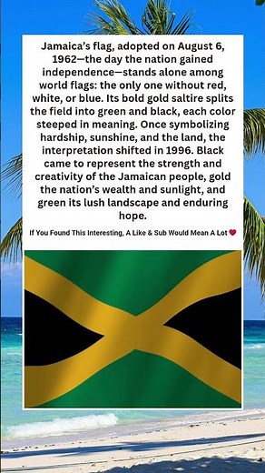 The Only Flag Without Red, White, or Blue! 🇯🇲