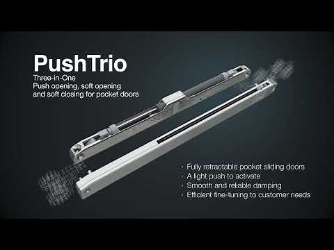 Titus PushTrio - Push-to-open and soft-to-close system for pocket doors