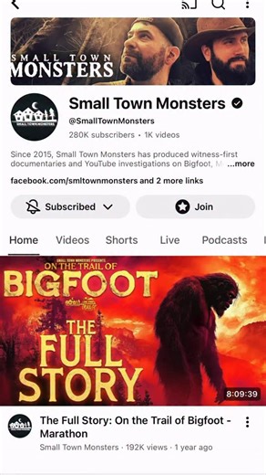 If Wednesday feels like it’ll never end…good news: Small Town Monsters YouTube is stocked with hours of wild content! Bigfoot, Dogman, UFOs, it’s all there to carry you through. Check it out - https://youtube.com/@smalltownmonsters?si=rFDpn7Dg1w6YzXd2 #bigfoot #cryptids #sasquatch #documentary | Small Town Monsters