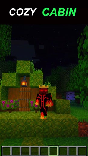 Minecraft Cozy Cabin 💀| #minecraftshorts#mineland