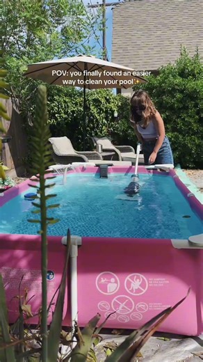Pool cleaning made easy with this cordless cleaner 🏊‍♀️ lightweight, powerful, and actually saves