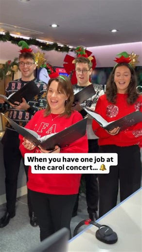 Nailed it @mrdanwalker 😆 St Martin’s Voices joined us on Classic FM Breakfast to ring in Christmas with live carols, including ‘Joy to the World’ and other festive classics. | Classic FM