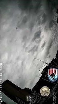 Bomb cyclone skies 3.3x & a plane on final approach into Chicago, north lakefront, the ides of March