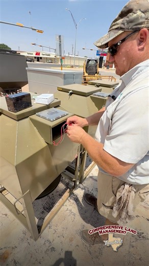 Lets put the battery and timer in the 600# Texas Wildlife Supply Lucky Buck feeder. . 📍 102 E Sammy Baugh Ave, Rotan, TX 79546 📞 (325) 776-8256 . . . #ComprehensiveLandManagment #RotanTexas #FisherCounty #EkdahlRealEstate #investmentproperty #RanchManagement #HuntingDevelopment #WaterImprovement #OutdoorEquipment #Consulting #StoreInventory #AllSeasonsFeeders #GameGaurd #DoubleDownDeerFeed #TexasWildlLifeSupple #LandStewardship #TexasProud | Comprehensive Land Management