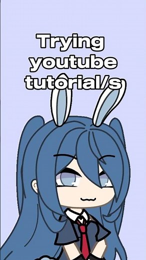 Trying gacha edit tutorial from YouTube using ibis paint x 😲✨