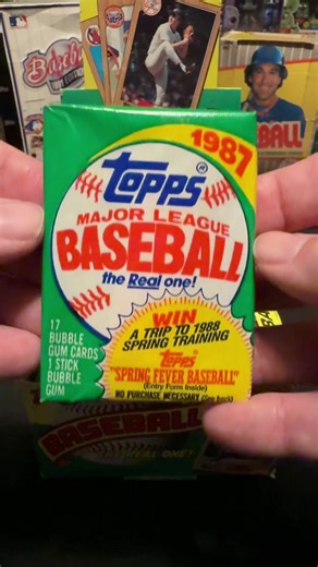 Here we go, opening packs of 1987 Topps Baseball Cards!!! #topps #baseballcards #baseball #1987 #bojackson @amazingcollectibles