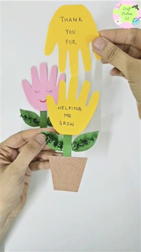 Easy card making idea for kids on teacher's day #craftchutney2 #papercraft
