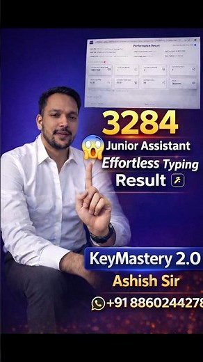 3284 Junior Assistant Effortless Typing Result 😱 | Zero Backspace Strategy | KeyMastery 2.0