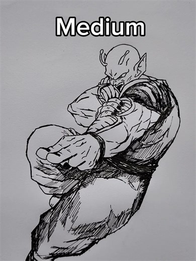 Drawing Piccolo from Easy to Hard #animedrawing #piccolo #dragonball #fanart #renart