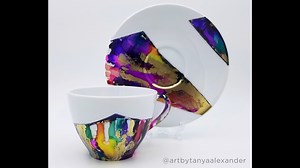 Turn any teacup into a colorful masterpiece with Piñata Alcohol Inks! Piñata Alcohol Inks are great on any semi- or non-porous surface, including glass, metal, plastic, yupo, polymer clay, ceramic, foil, and much more. 5 new Piñata Colors now available! -Golden Yellow -Color -Pink -Teal -Blue-Violet https://www.jacquardproducts.com/pinata-alcohol-ink | Jacquard Products