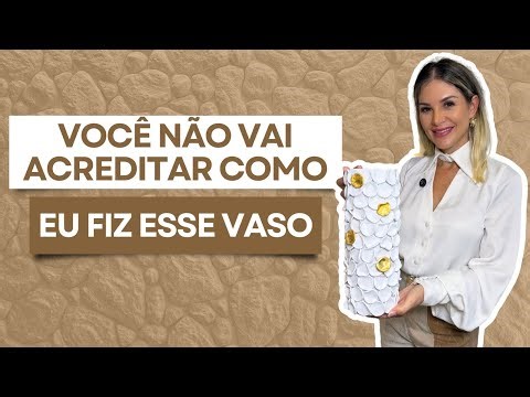 DIY vaso decorativo de luxo | Como fazer vaso barato estilo Pinterest ✨