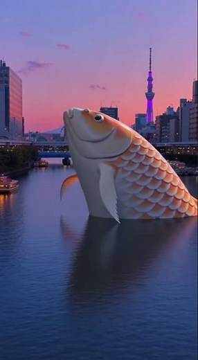 Giant spider farts on tokyo