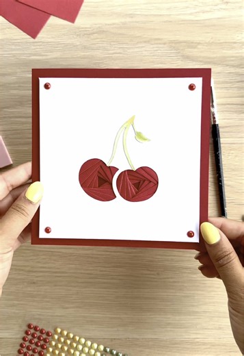 Cheerful Cherry Card Timelapse Crafting