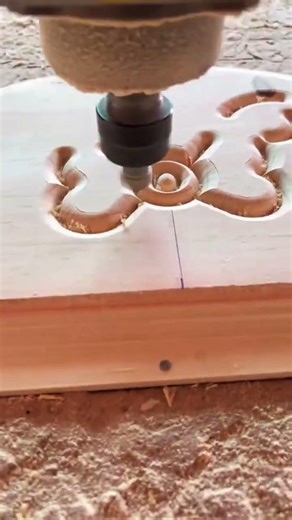 ASMR carving using CNC machine #shortsvideo #asmr #woodworking