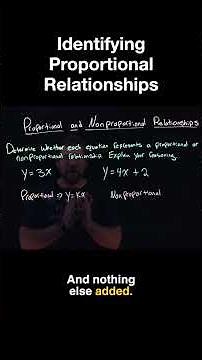 Proportional vs Nonproportional Relationships Explained #shorts