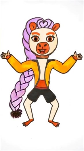 How to draw Capybara Rumi KPop Demon Hunters vs Player 222 Squid Game #shorts #drawing