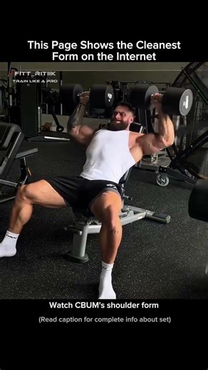 The CLEANEST Shoulder Press by CBUM!🤯#shorts #cbum